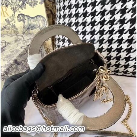 Grade Quality MINI LADY DIOR-TAS VAN LAMSLEER CAL44500 Silver gray