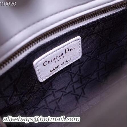 Unique Imitation Dior lucky badges Original sheepskin Tote Bag A88035 white