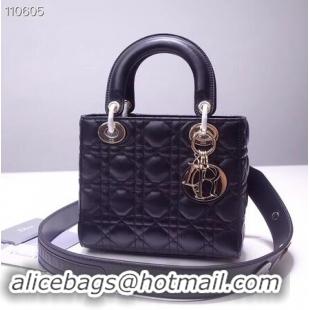 Buy Imitation Dior lucky badges Original sheepskin Tote Bag 88035 black