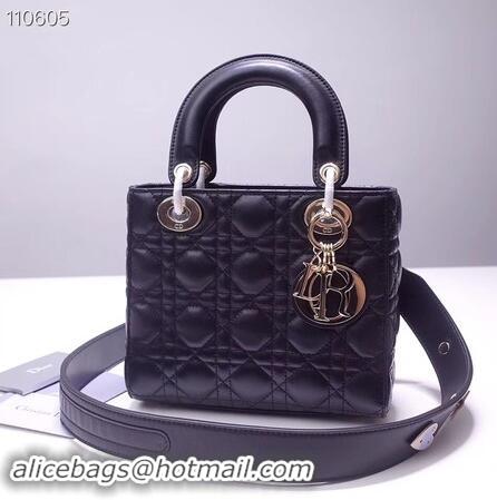 Buy Imitation Dior lucky badges Original sheepskin Tote Bag 88035 black