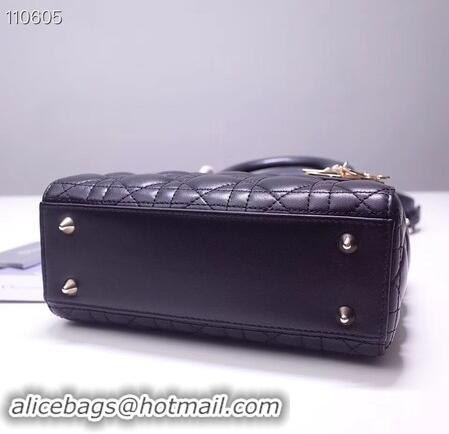 Buy Imitation Dior lucky badges Original sheepskin Tote Bag 88035 black