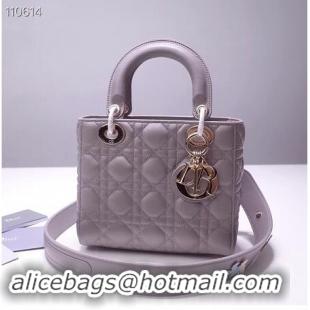 Cheapest Dior lucky badges Original sheepskin Tote Bag A88035 grey