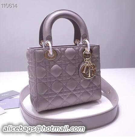 Cheapest Dior lucky badges Original sheepskin Tote Bag A88035 grey