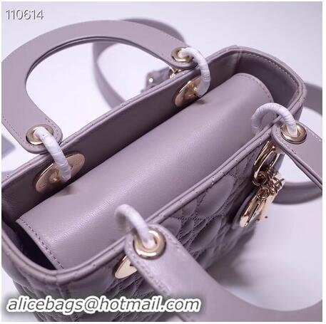 Cheapest Dior lucky badges Original sheepskin Tote Bag A88035 grey