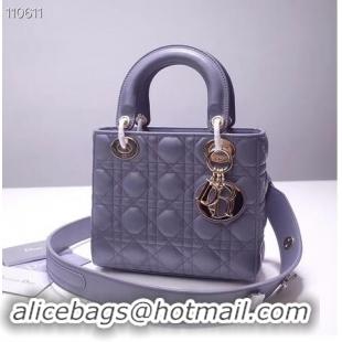 Discount Dior lucky badges Original sheepskin Tote Bag A88035 dark grey