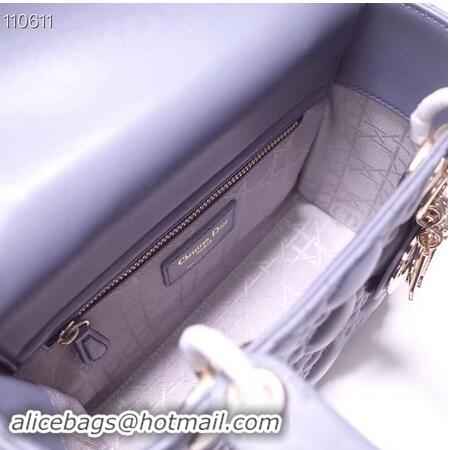 Discount Dior lucky badges Original sheepskin Tote Bag A88035 dark grey