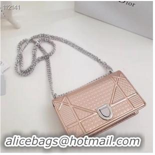 Imitation Bulk Dior DIORAMA leather Chain bag S0328 light gold