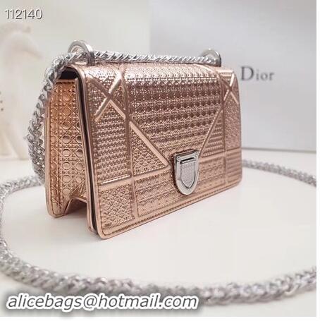 Imitation Bulk Dior DIORAMA leather Chain bag S0328 light gold