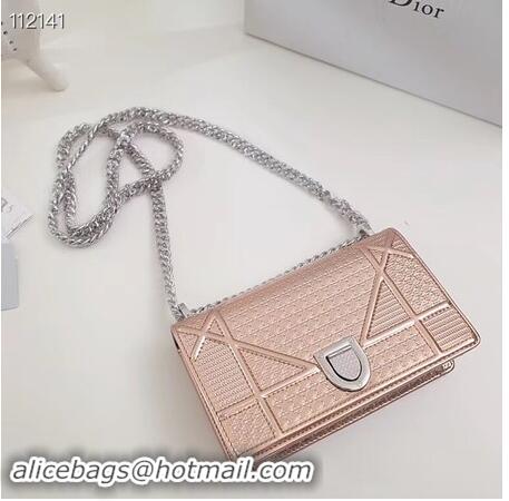 Imitation Bulk Dior DIORAMA leather Chain bag S0328 light gold