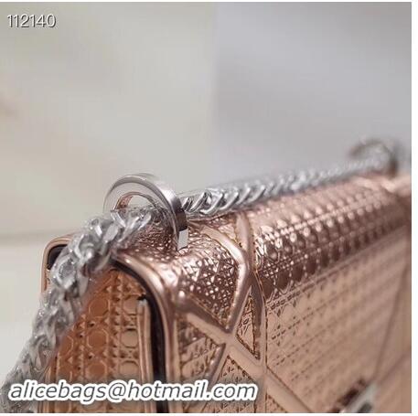 Imitation Bulk Dior DIORAMA leather Chain bag S0328 light gold