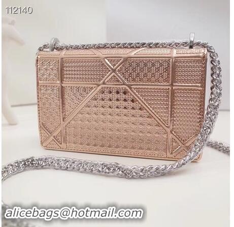 Imitation Bulk Dior DIORAMA leather Chain bag S0328 light gold