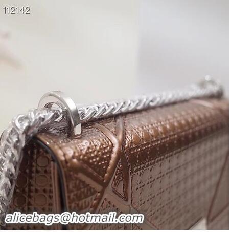 Discount Fashion Dior DIORAMA leather Chain bag S0328 bronze