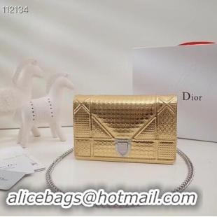 Luxury Classic Dior DIORAMA leather Chain bag S0328 gold