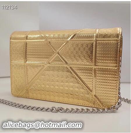 Luxury Classic Dior DIORAMA leather Chain bag S0328 gold