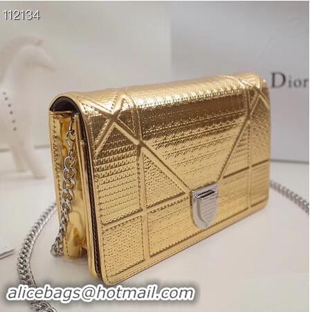 Luxury Classic Dior DIORAMA leather Chain bag S0328 gold