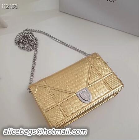 Luxury Classic Dior DIORAMA leather Chain bag S0328 gold