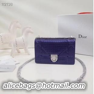 Best Price Dior DIORAMA leather Chain bag S0328 blue