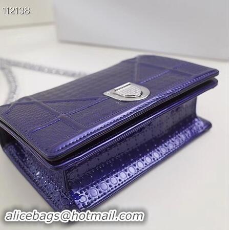 Best Price Dior DIORAMA leather Chain bag S0328 blue