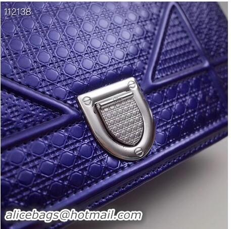 Best Price Dior DIORAMA leather Chain bag S0328 blue