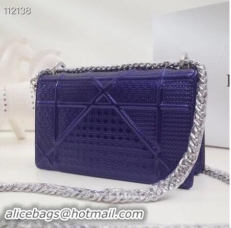 Best Price Dior DIORAMA leather Chain bag S0328 blue