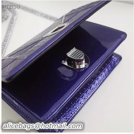 Best Price Dior DIORAMA leather Chain bag S0328 blue