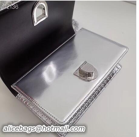 Fashion Show Collection Dior DIORAMA leather Chain bag S0328 silver