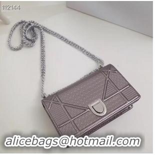 Buy Original Dior DIORAMA leather Chain bag S0328 Silver grey