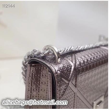 Buy Original Dior DIORAMA leather Chain bag S0328 Silver grey