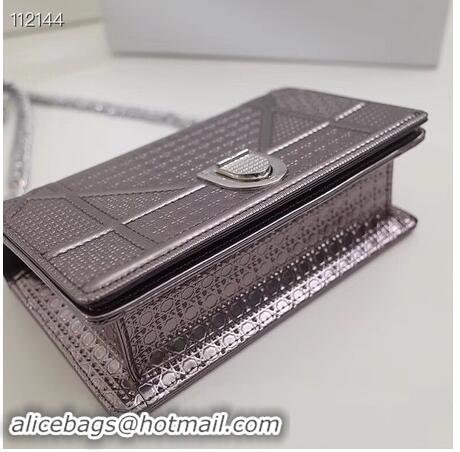 Buy Original Dior DIORAMA leather Chain bag S0328 Silver grey