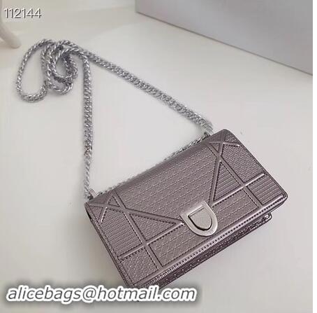 Buy Original Dior DIORAMA leather Chain bag S0328 Silver grey