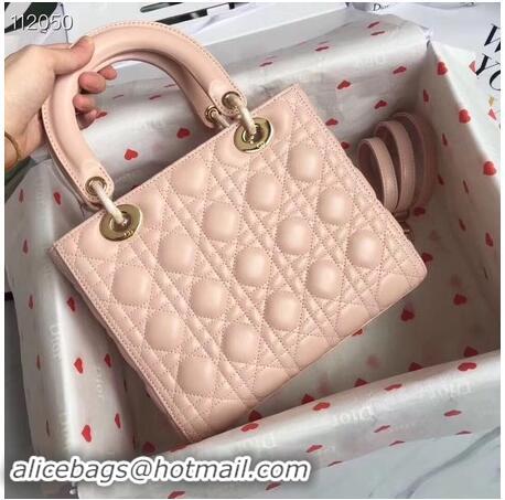 Cheapest LADY DIOR LAMBSKIN BAG CAL44550 pink