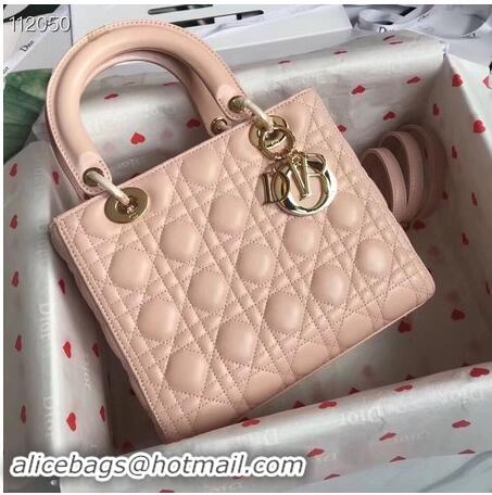 Cheapest LADY DIOR LAMBSKIN BAG CAL44550 pink