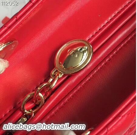 Best Cheap LADY DIOR LAMBSKIN BAG CAL44550 red