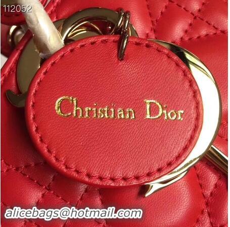 Best Cheap LADY DIOR LAMBSKIN BAG CAL44550 red