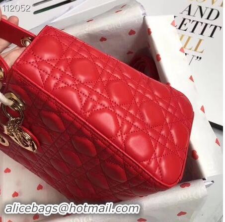 Best Cheap LADY DIOR LAMBSKIN BAG CAL44550 red