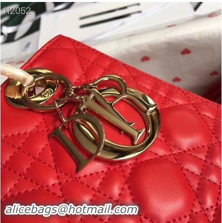 Best Cheap LADY DIOR LAMBSKIN BAG CAL44550 red