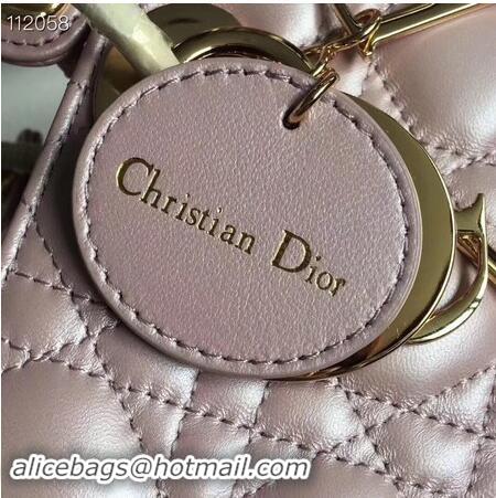 Top Quality LADY DIOR LAMBSKIN BAG CAL44550 pearly-lustre pink