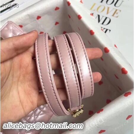 Top Quality LADY DIOR LAMBSKIN BAG CAL44550 pearly-lustre pink