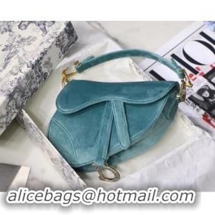 New Arrivals Dior MINI SADDLE BAG M447S Velvet green