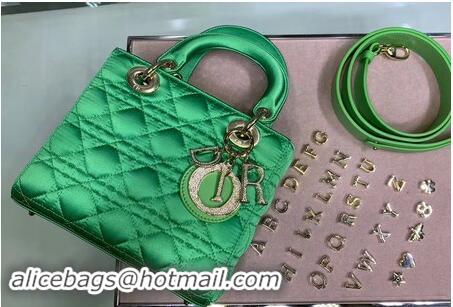 High Quality Dior Lady Original Silk Bag 2369 Diamond Green