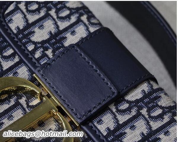 Conveniency Dior 30 MONTAIGNE JACQUARD CANVAS BOX BAG M928 blue