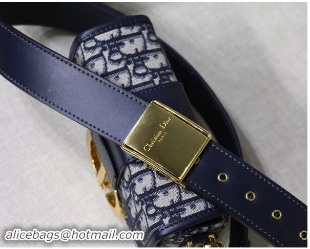 Conveniency Dior 30 MONTAIGNE JACQUARD CANVAS BOX BAG M928 blue