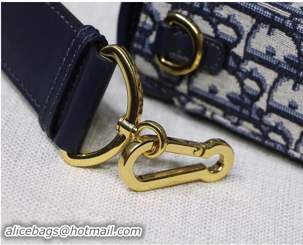 Conveniency Dior 30 MONTAIGNE JACQUARD CANVAS BOX BAG M928 blue