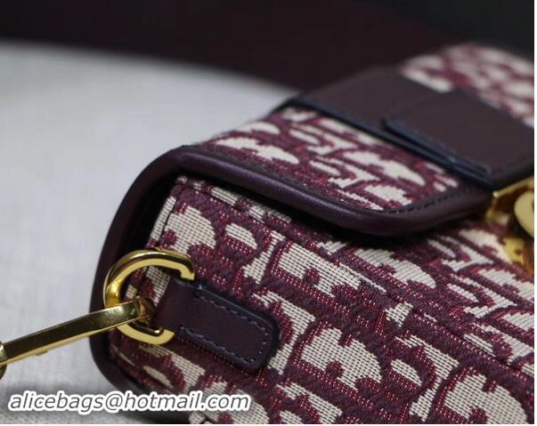 Low Price Dior 30 MONTAIGNE JACQUARD CANVAS BOX BAG M928 burgundy