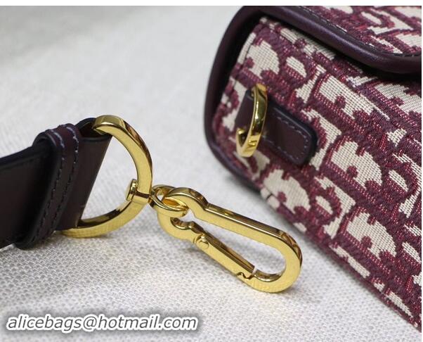 Low Price Dior 30 MONTAIGNE JACQUARD CANVAS BOX BAG M928 burgundy