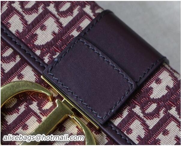 Low Price Dior 30 MONTAIGNE JACQUARD CANVAS BOX BAG M928 burgundy