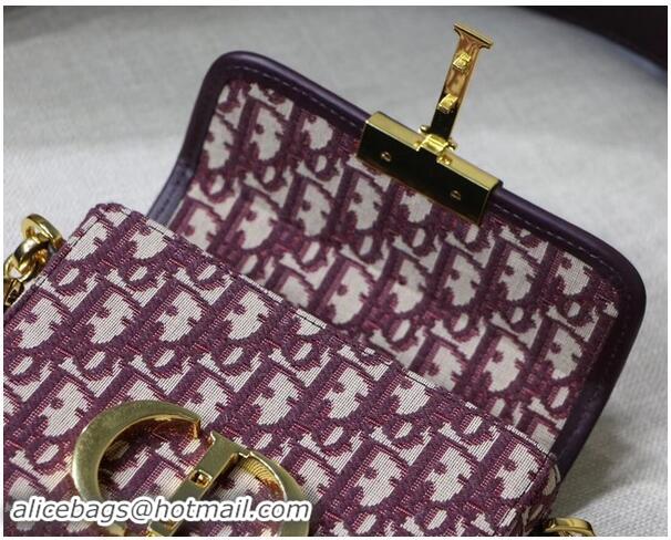 Low Price Dior 30 MONTAIGNE JACQUARD CANVAS BOX BAG M928 burgundy