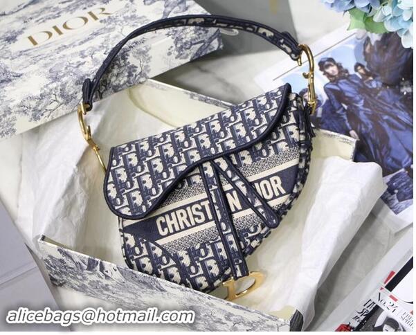 Newly Launched Dior SADDLE DENIM CANVAS BAG M928 denim blue