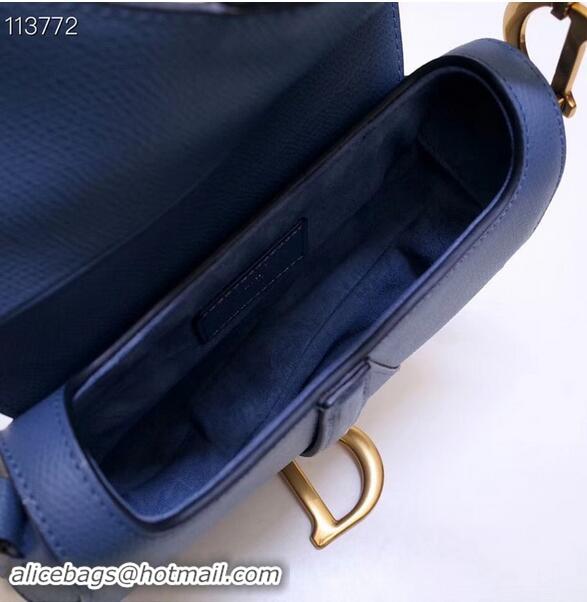 New Design Dior Mini Saddle Bag Calfskin M0447 Blue