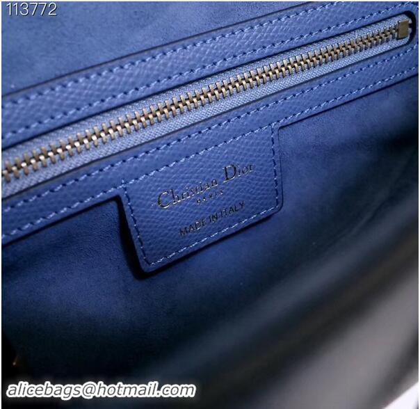 New Design Dior Mini Saddle Bag Calfskin M0447 Blue